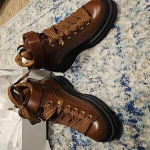 See By Chloé Jollya Ankle Boots in Tan/Copper combat boots size 37